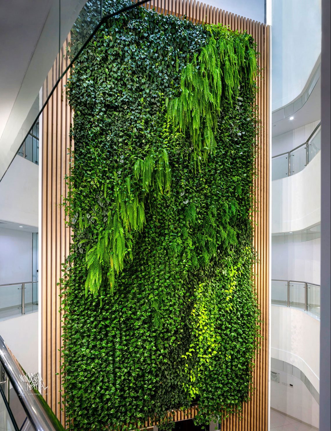 At Mingzhu Nerval, we thrive at creating the most beautiful vertical gardens in the world. For SAP, we created a "waterfall" living wall design - Shanghai, 2012.