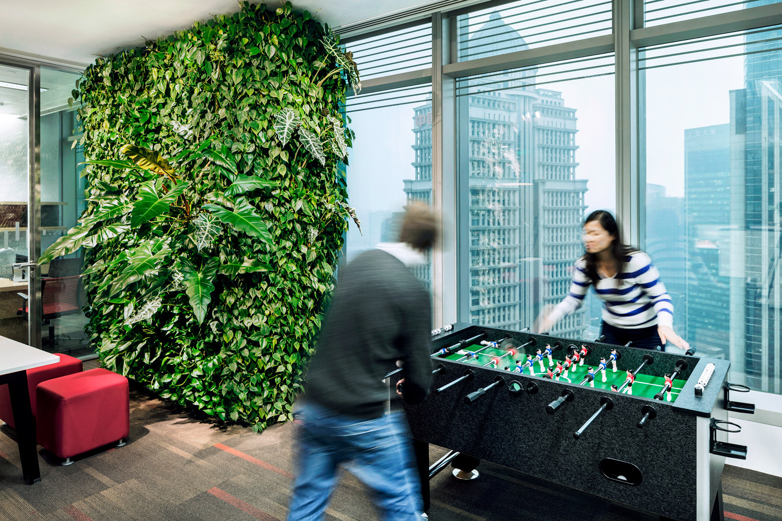 Vertical garden by Mingzhu Nerval at Citrix Systems in Shanghai, 2011