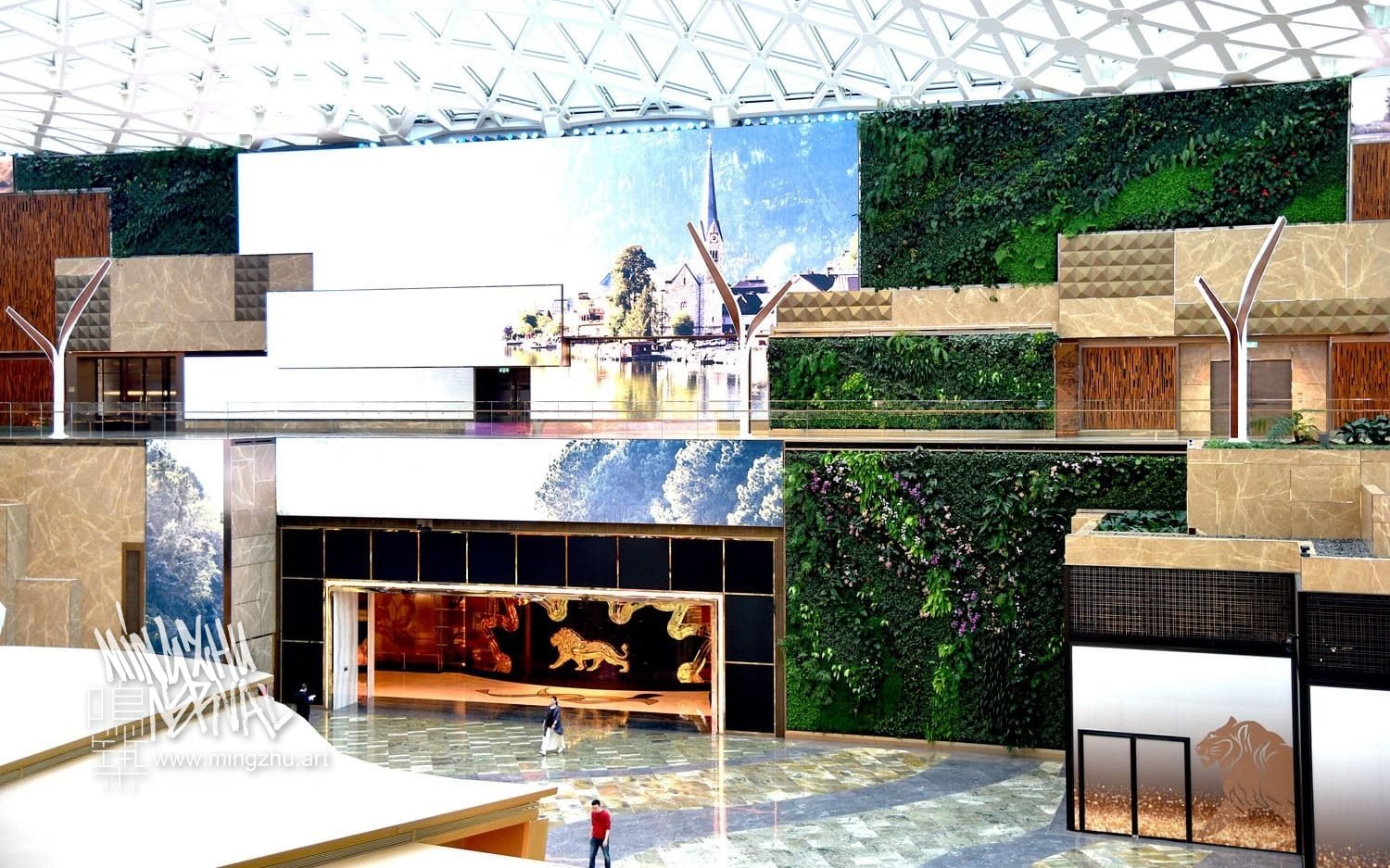 Mingzhu Nerval vertical living wall experts created the best garden design art at the Nature’s Art MGM Cotai in Macao, 2018