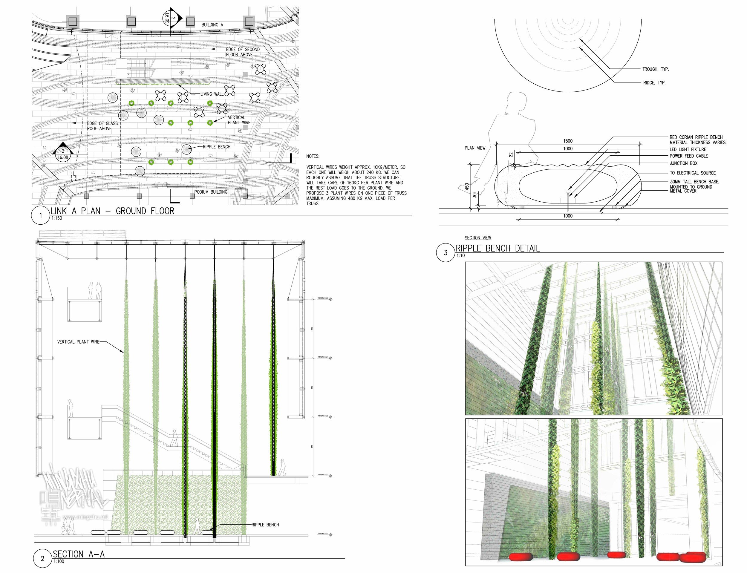 Mingzhu Nerval, living walls experts garden design at SCC Tower in Shenzhen, 2016