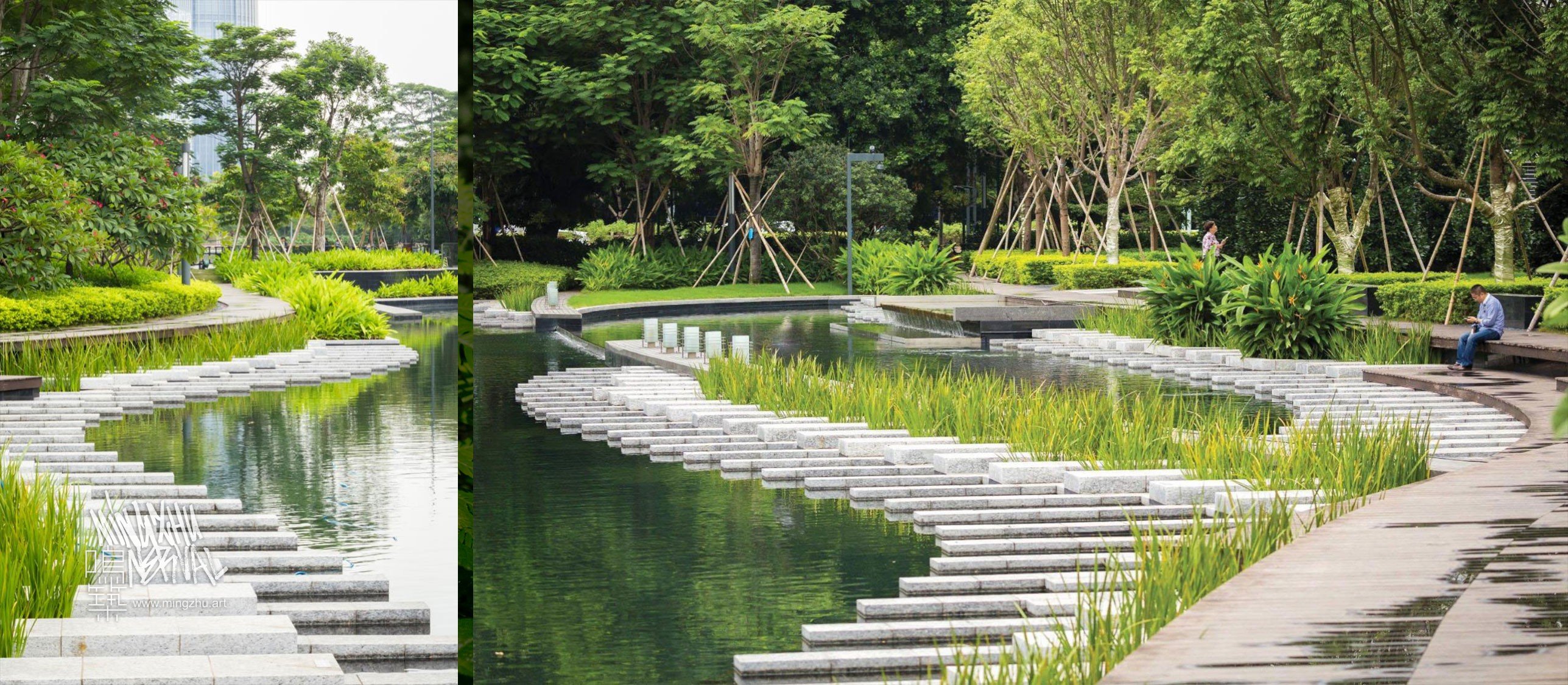 Mingzhu Nerval landscape design at the Waterfront SCC Tower in Shenzhen, 2016