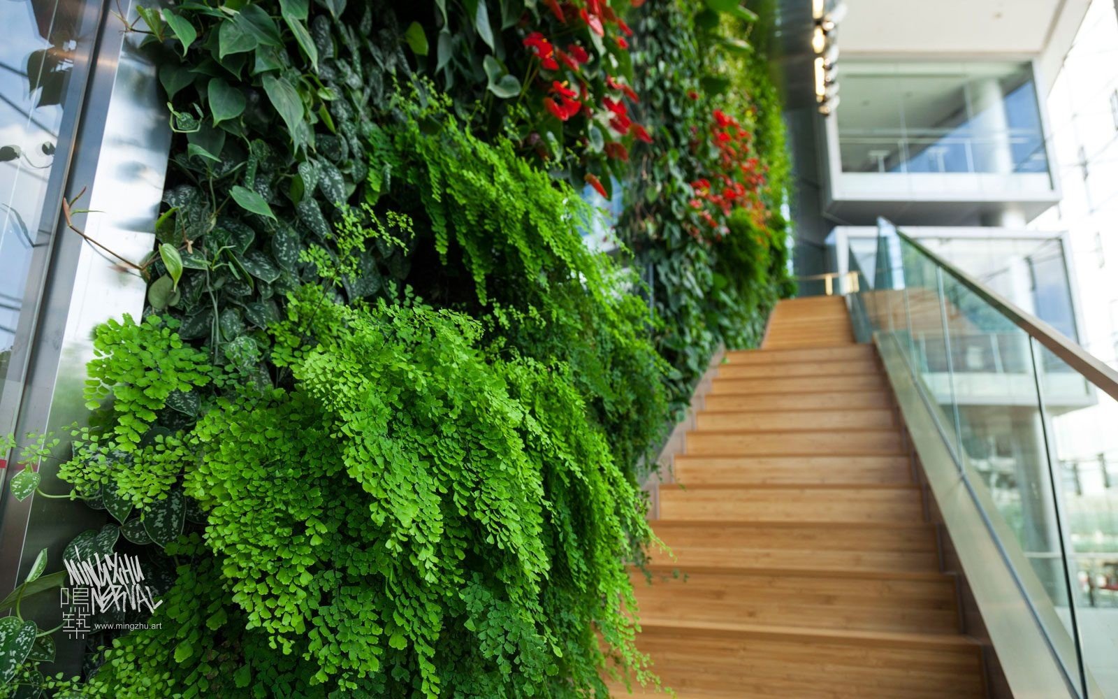 Vertical Garden by Mingzhu Nerval | ICBC At Mingzhu Nerval, we thrive at creating the most beautiful vertical gardens in the world. For ICBC, we created an enormous living wall design - Shanghai, 2012.