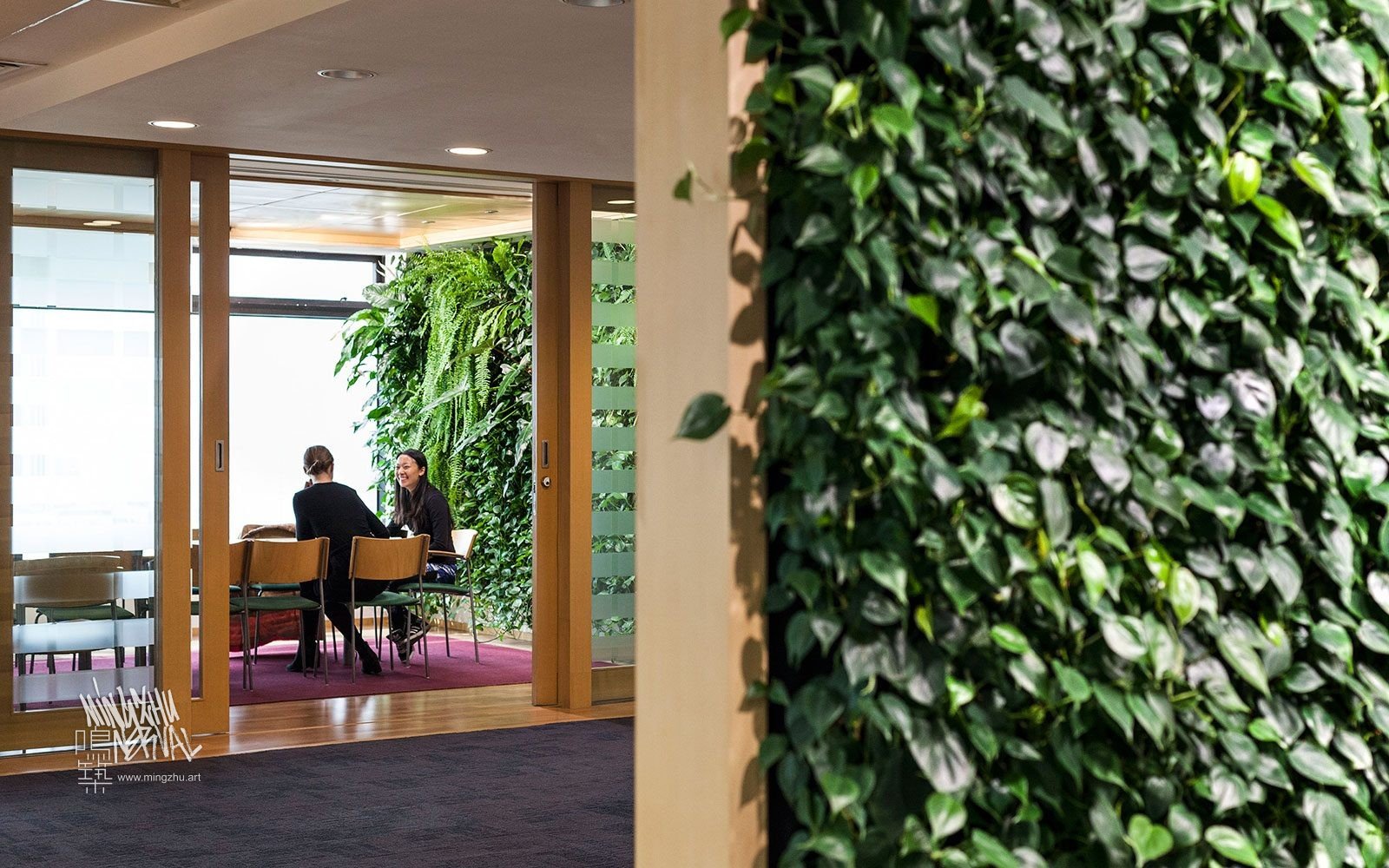 Vertical garden by Mingzhu Nerval at the Swedish Consulate in Shanghai, 2012