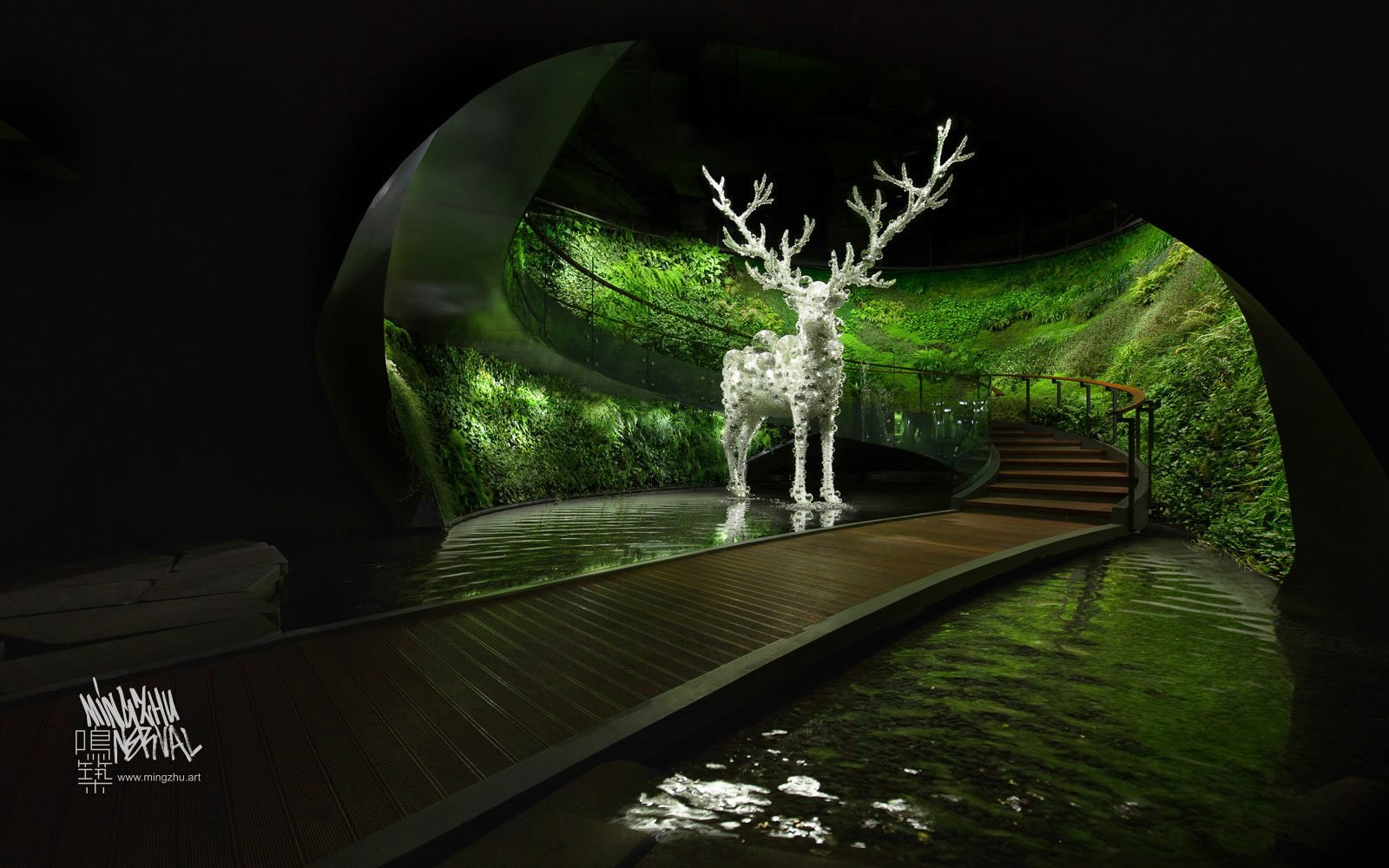 Vertical Garden by Mingzhu Nerval | Private Art Foundation At Mingzhu Nerval, we thrive at creating the most beautiful vertical gardens in the world. For this private art foundation, we created a magical forest design - Chengdu, 2016.
