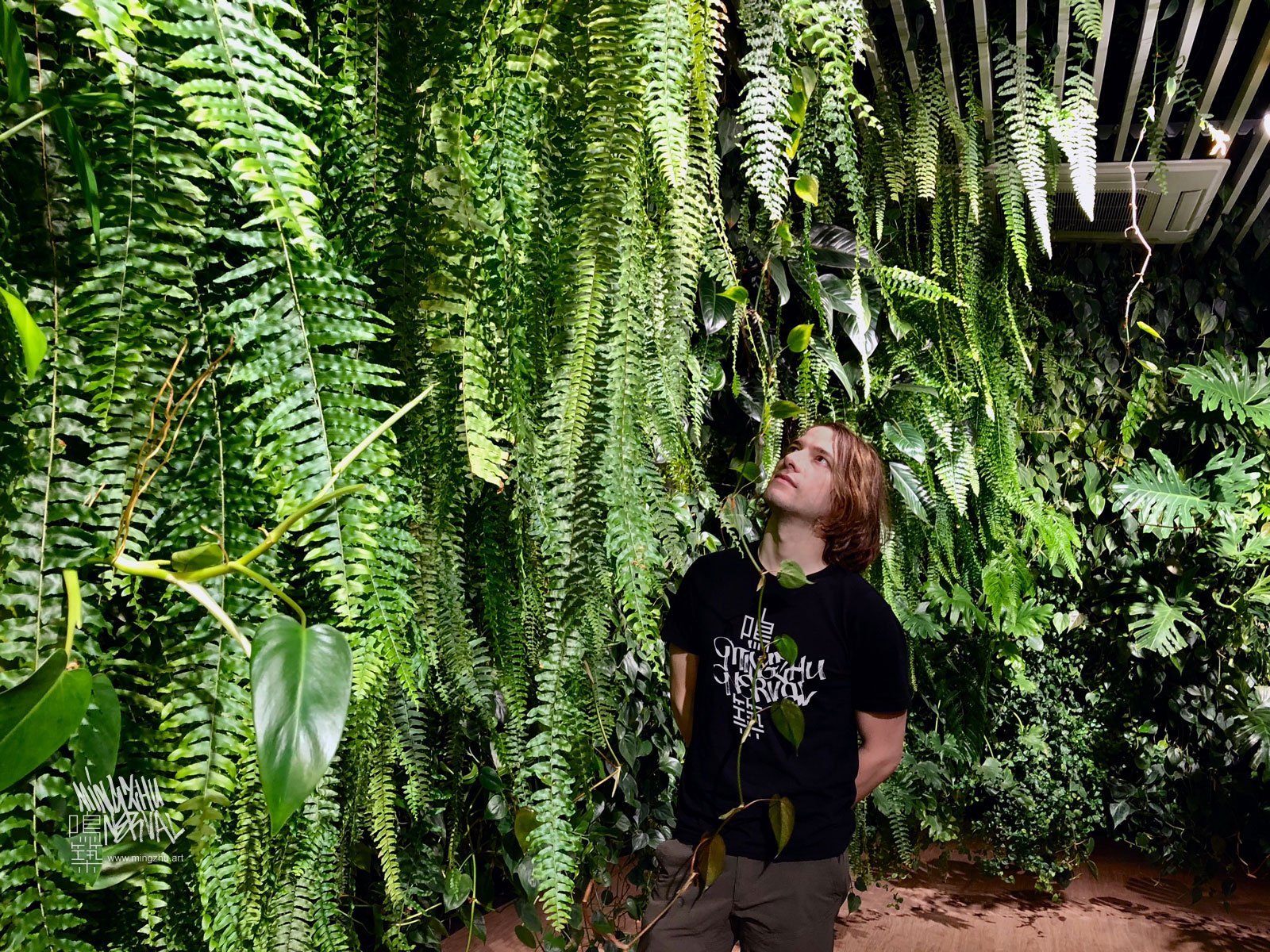Mingzhu Nerval vertical living wall experts created a healthy nature workspace at Landsea in Shanghai, 2014