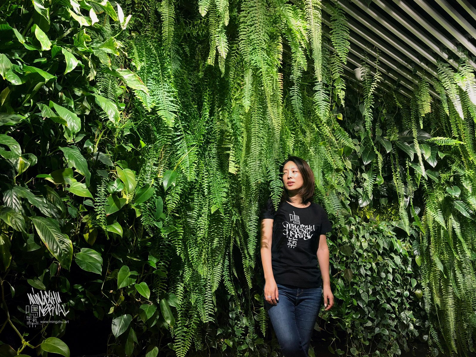 Mingzhu Nerval vertical living wall experts created a healthy nature workspace at Landsea in Shanghai, 2014
