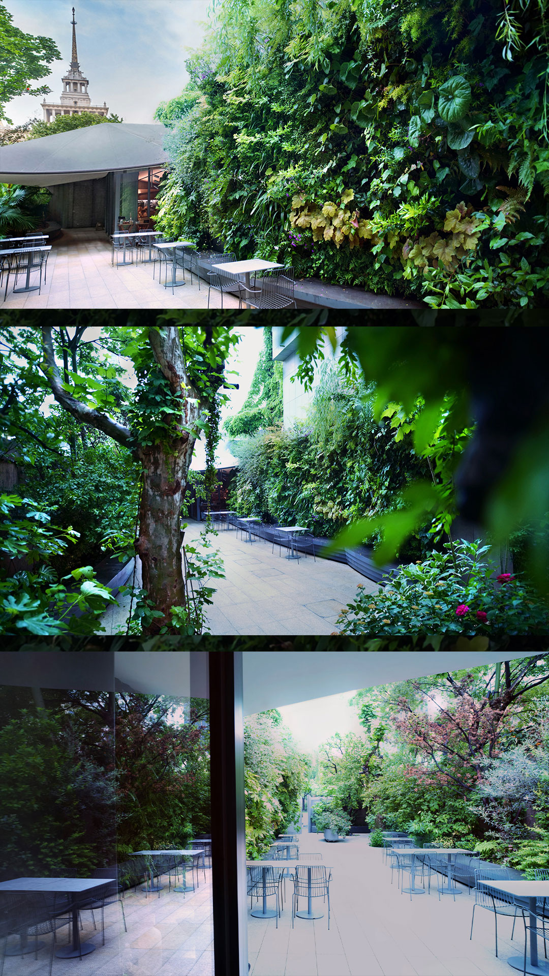 Mingzhu Nerval vertical living wall experts created the best garden design art for the Bloom restaurant in Shanghai, 2022