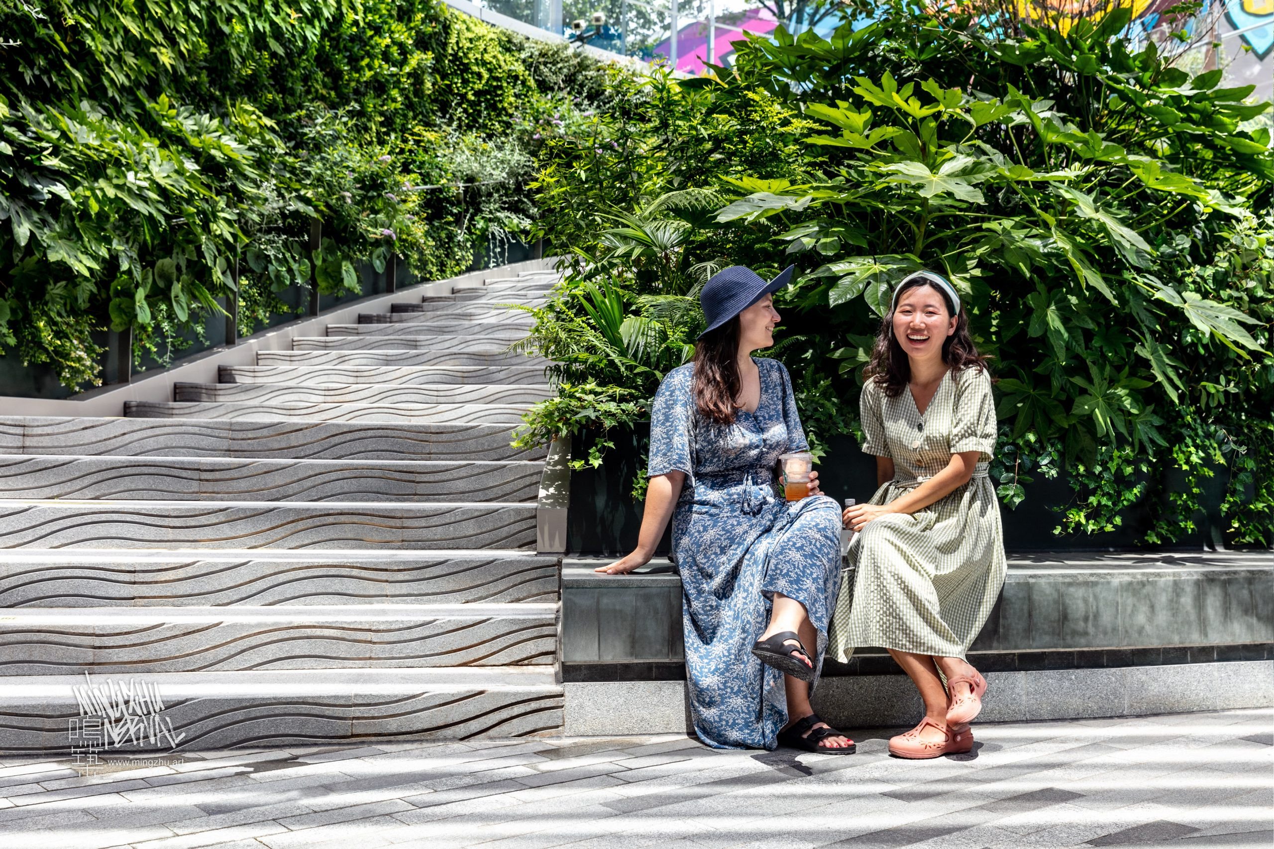 Mingzhu Nerval vertical living wall experts at Brookfield commercial plaza, Shanghai, 2022