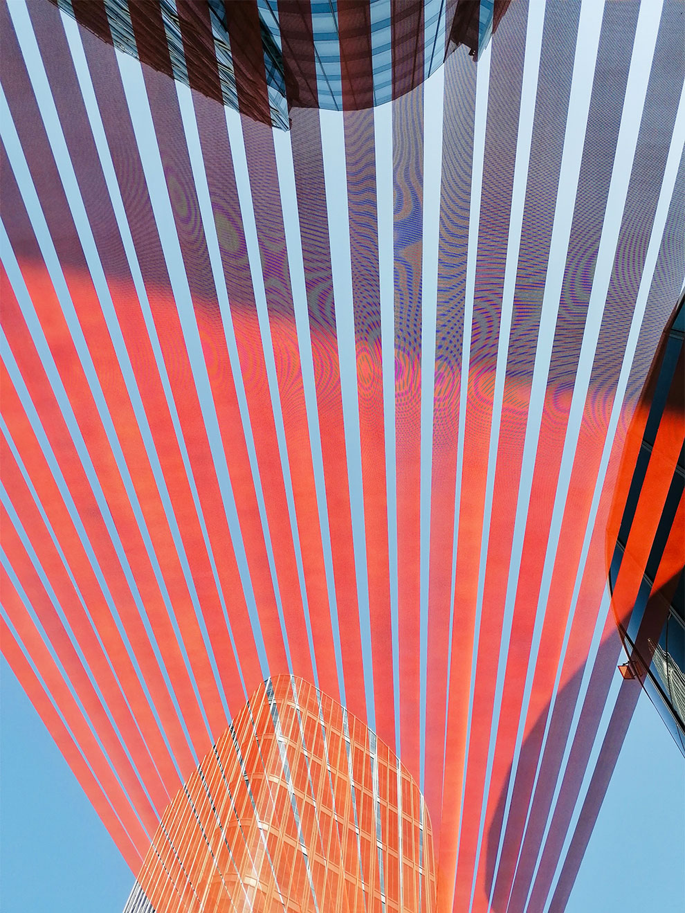 Mingzhu Nerval vertical living wall experts at Brookfield commercial plaza construction garden canopy, Shanghai, 2021