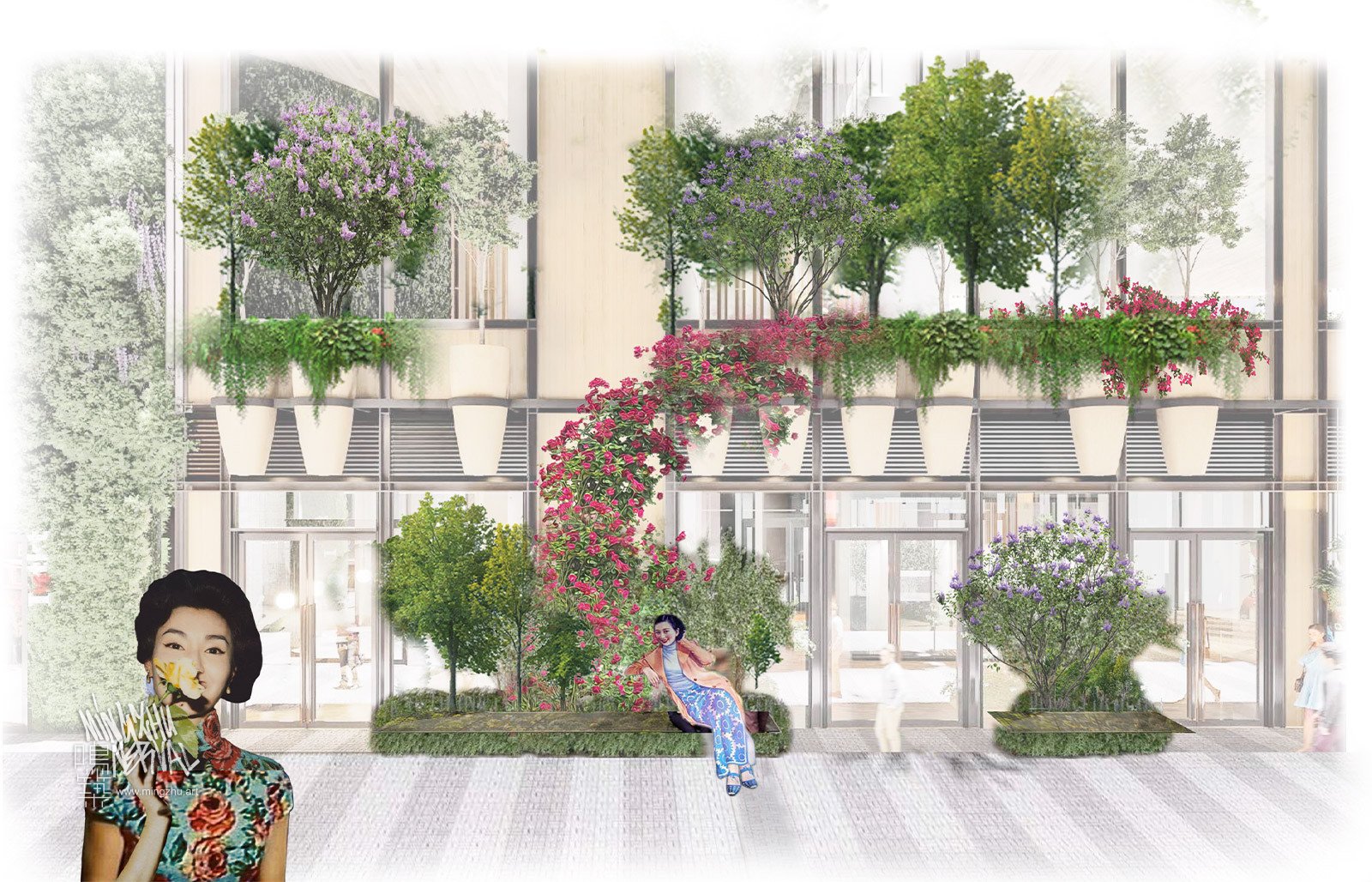 Mingzhu Nerval vertical living wall experts - luxury garden design, in Hong Kong, 2022