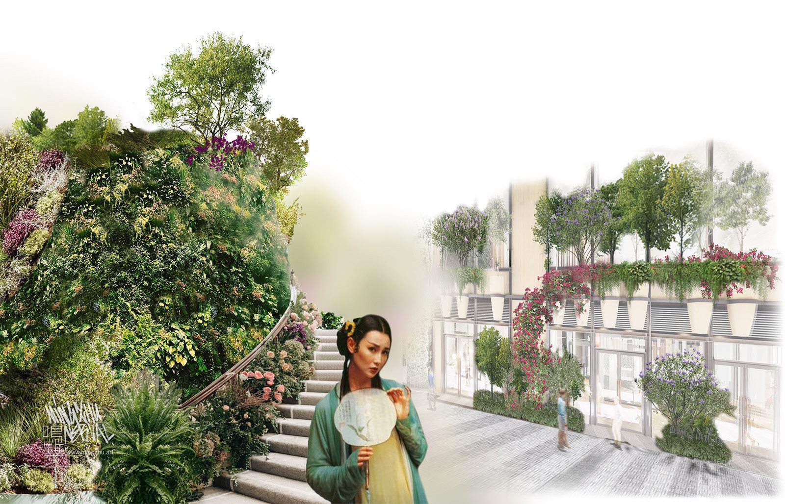 Mingzhu Nerval vertical living wall experts - luxury garden design, in Hong Kong, 2022