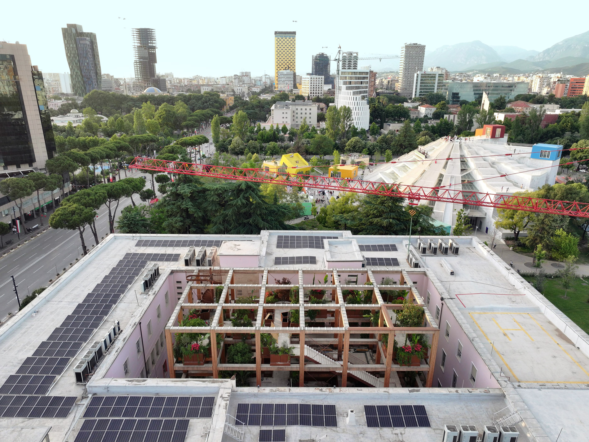 Mingzhu Nerval luxury garden experts - 3D landmark sculptural garden design for the Prime Minister of Albania, Tirana 2024