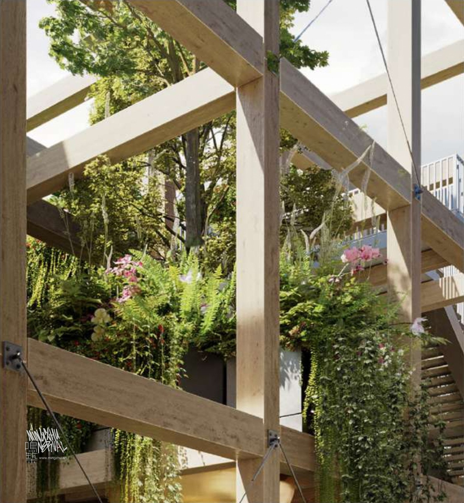 Mingzhu Nerval vertical living wall experts - luxury garden design, in Tirana, 2023