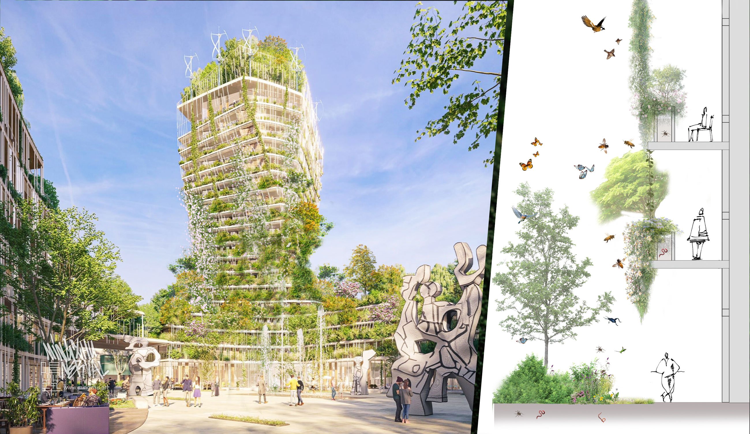 Arbre de Vie, Créteil, Mingzhu Nerval green living architecture