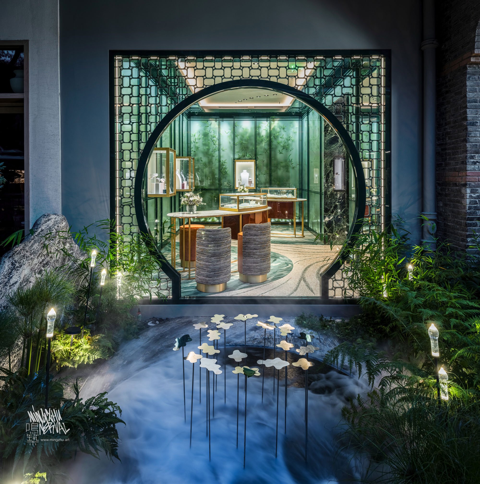 Mingzhu Nerval, boutique garden design for BOUCHERON in Shanghai Xintiandi, 2025