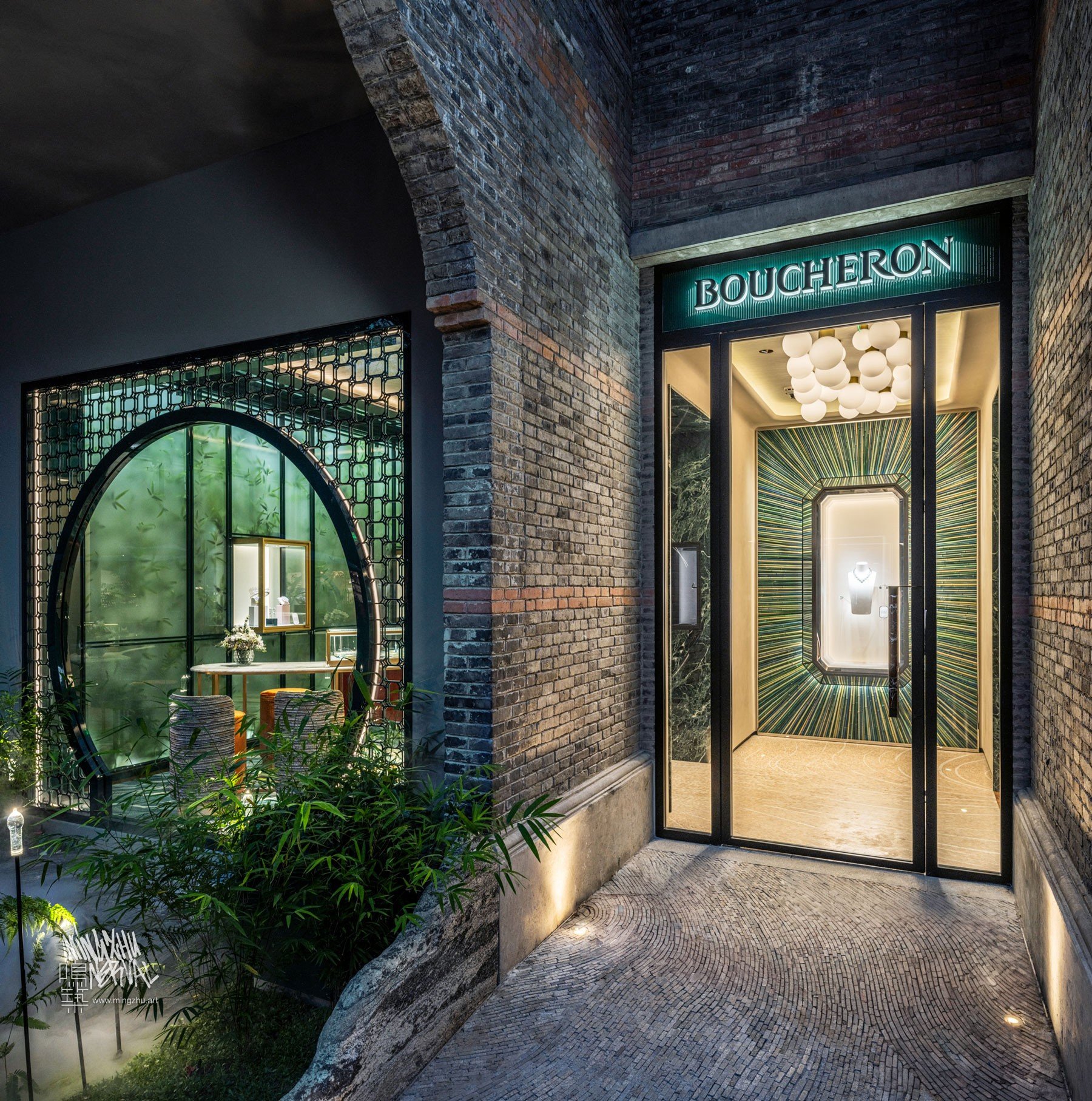 Mingzhu Nerval, boutique garden design for BOUCHERON in Shanghai Xintiandi, 2025