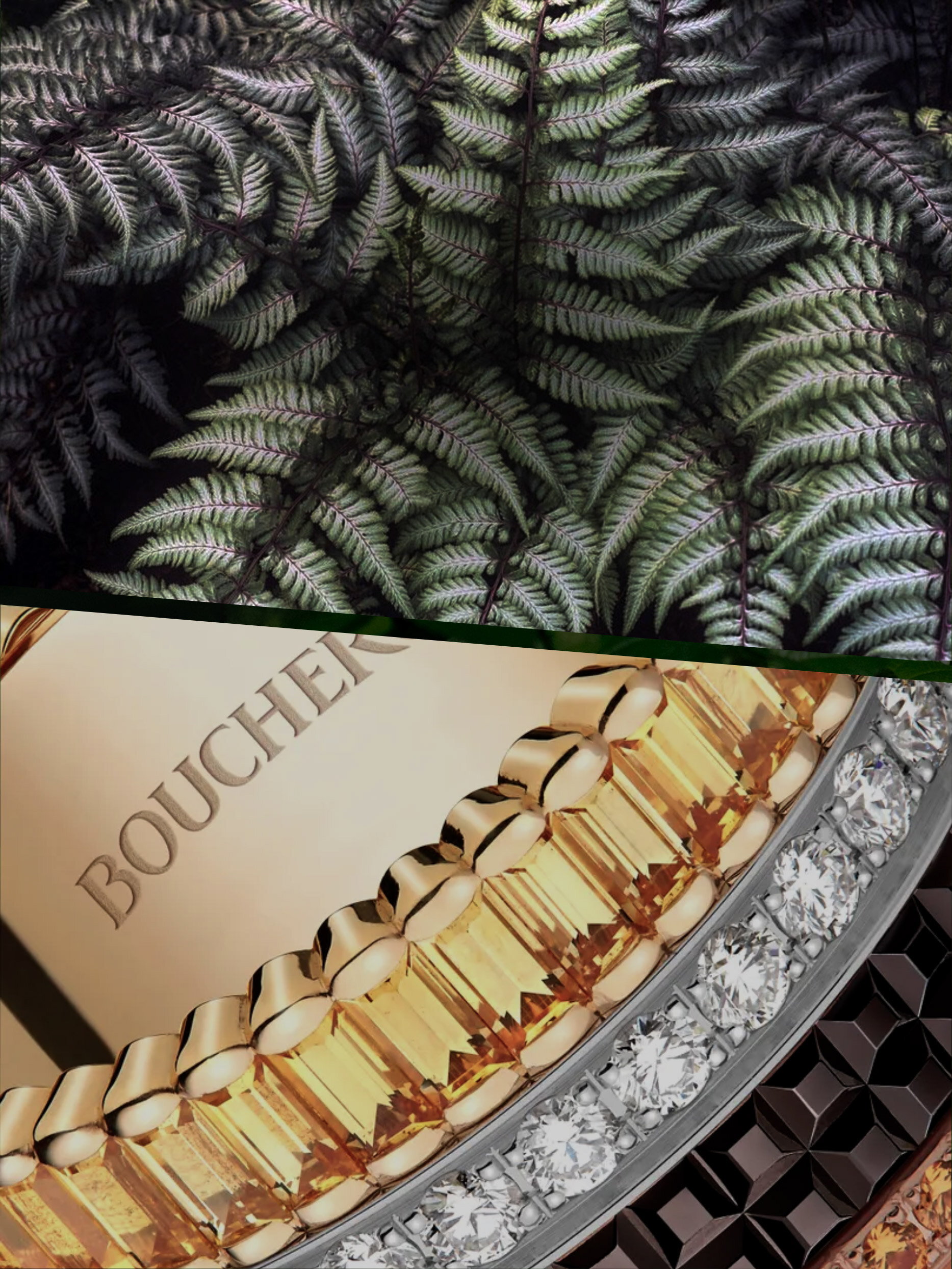 Mingzhu Nerval, boutique garden design for BOUCHERON in Shanghai Xintiandi, fern plant palette, 2025