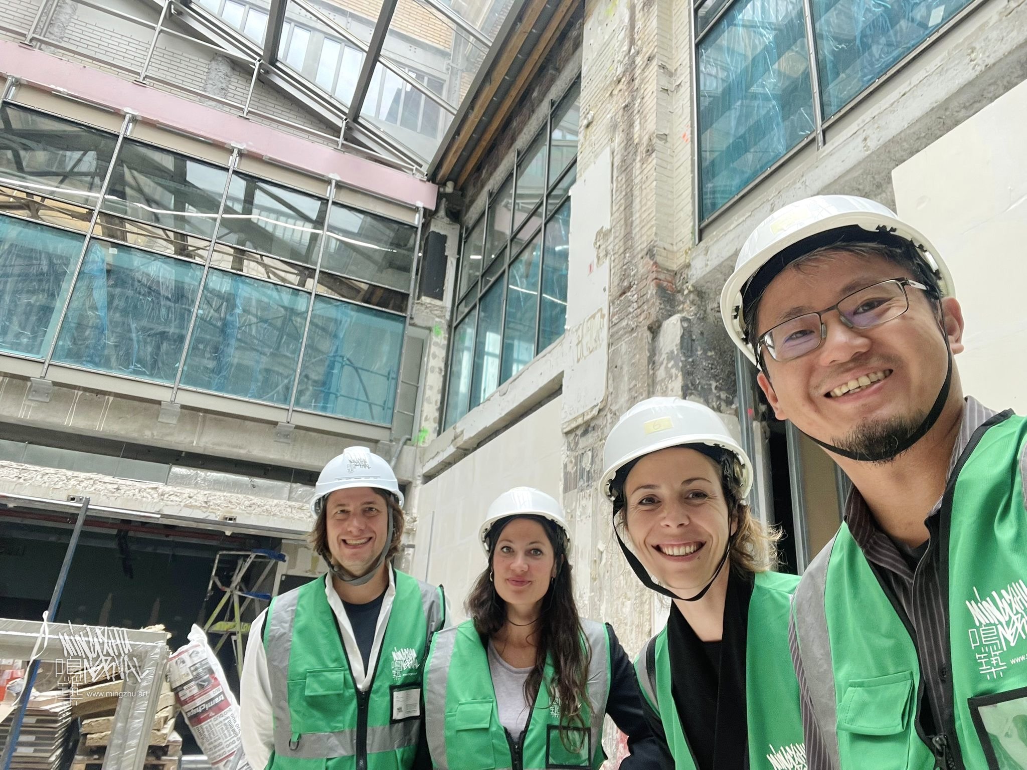 Mingzhu Nerval Construction site visit in Paris, 2025