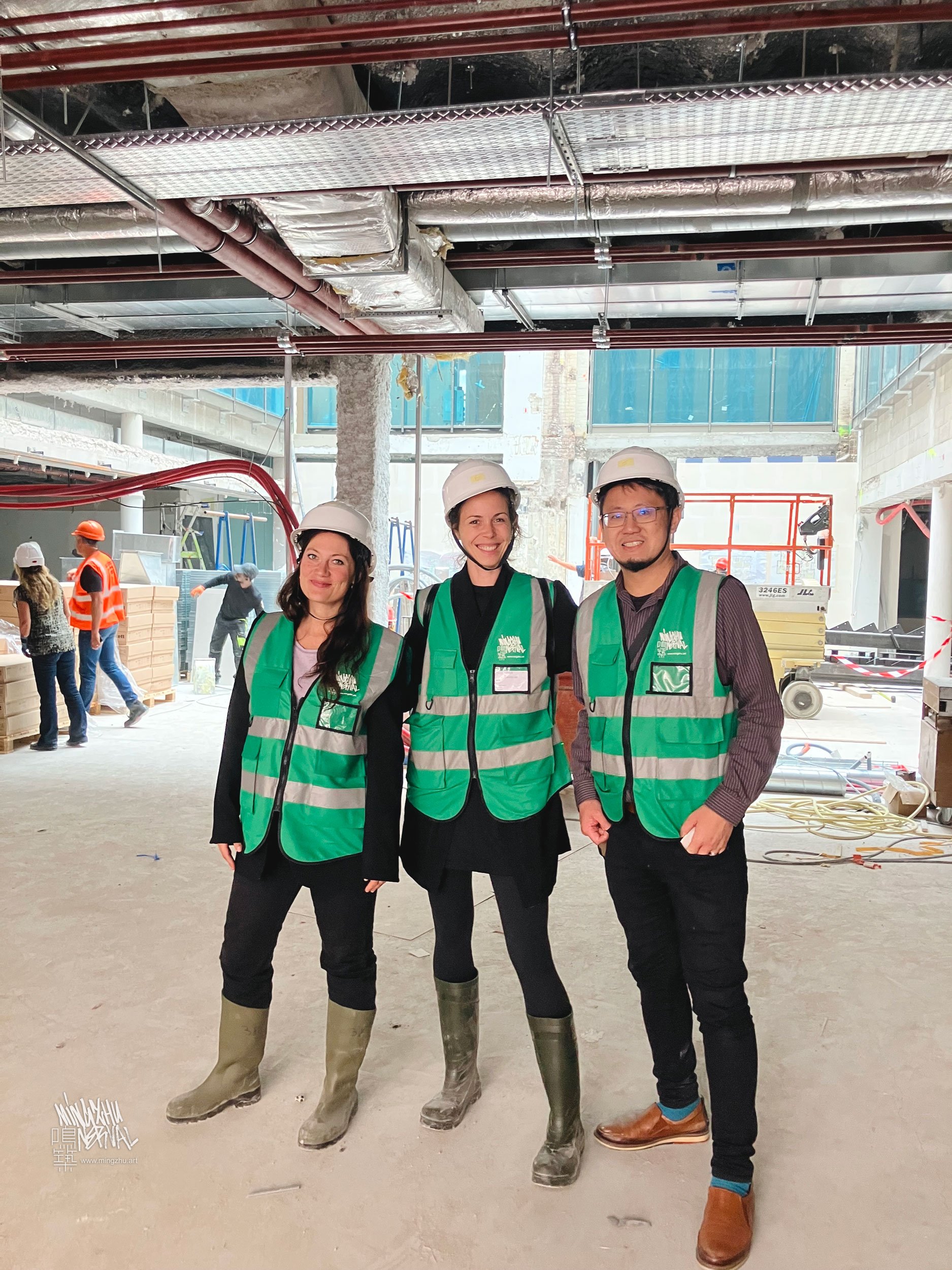 Mingzhu Nerval Construction site visit in Paris, 2025