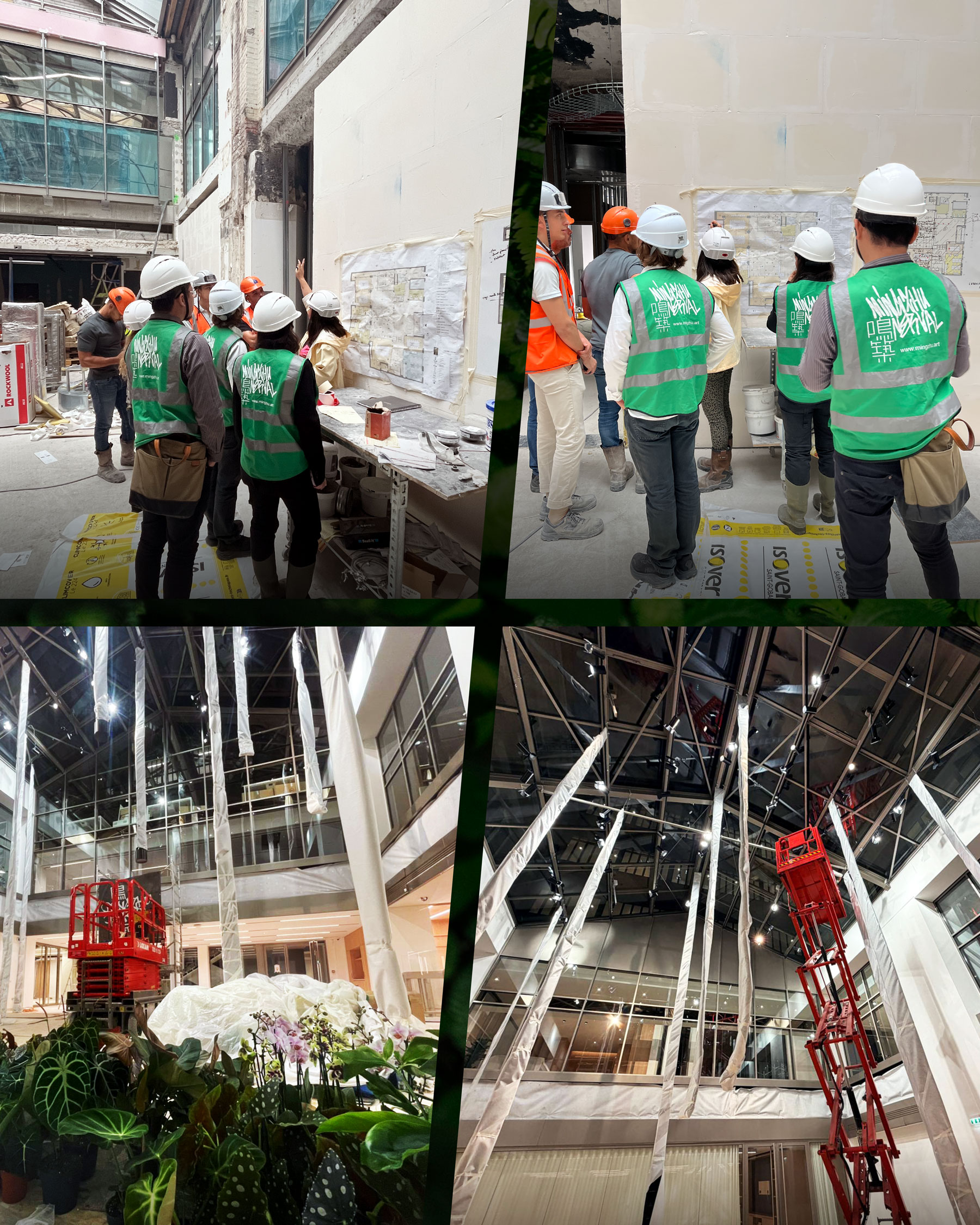 Mingzhu Nerval vertical living wall experts, construction of hanging orchid garden for the LVMH Headquarters, Paris 2026