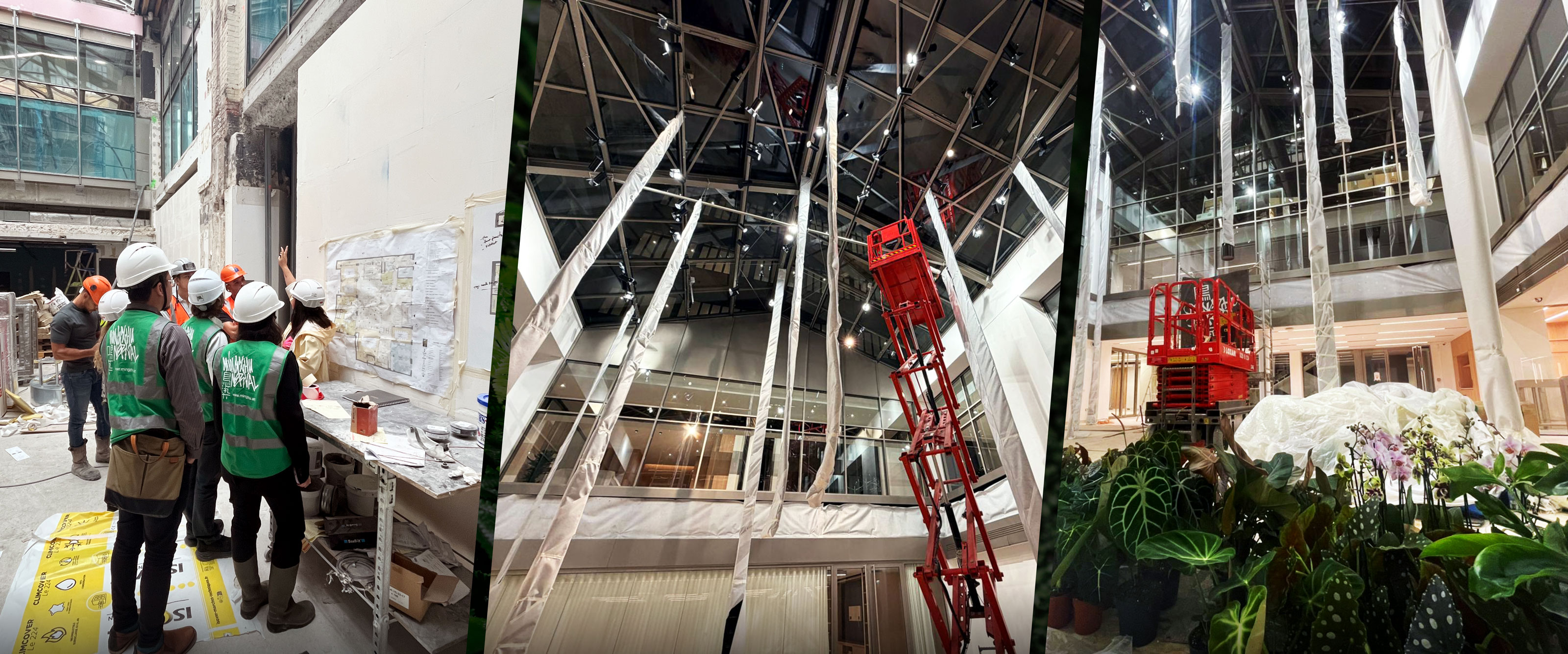 Mingzhu Nerval vertical living wall experts, construction of hanging orchid garden for the LVMH Headquarters, Paris 2026